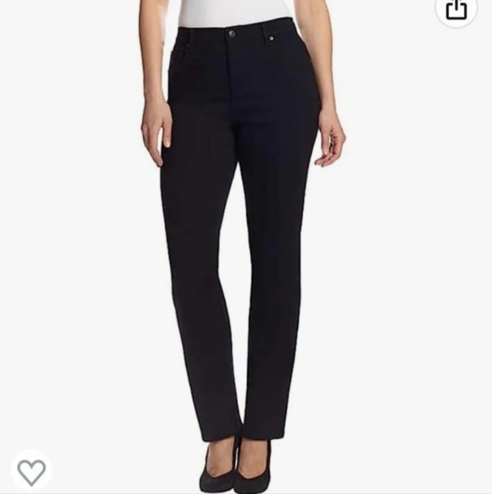Gloria Vanderbilt Women's Black Straight Leg Jeans Size 20W Plus Size Amanda